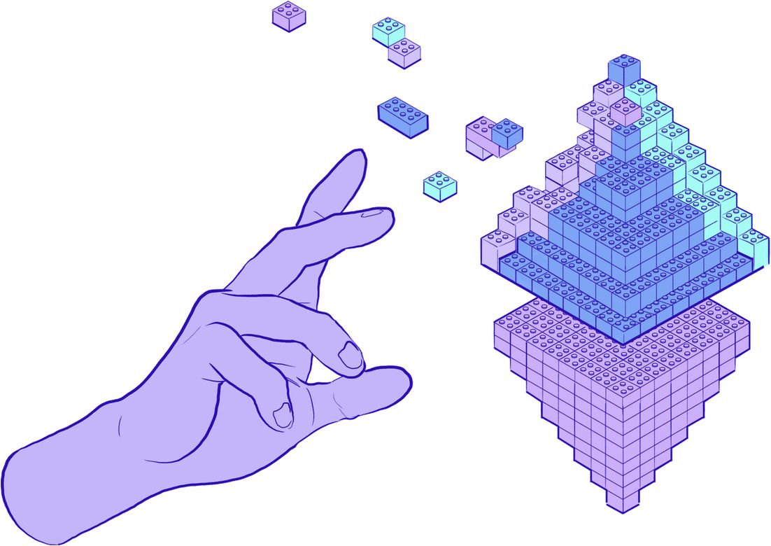 ethereum.orgのビルディングブロック（構成要素）イラスト